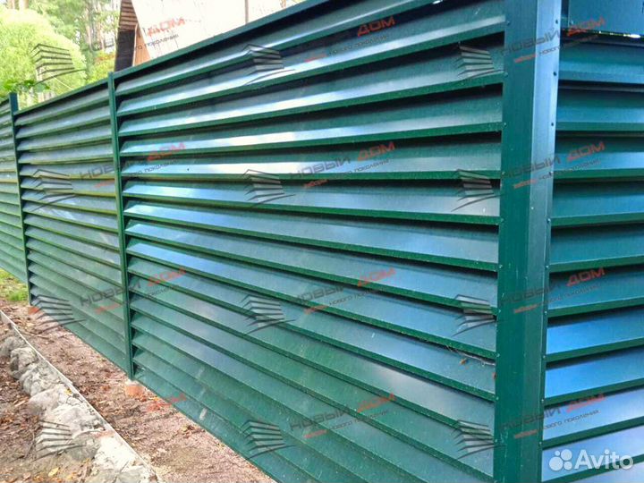 Забор жалюзи металлический