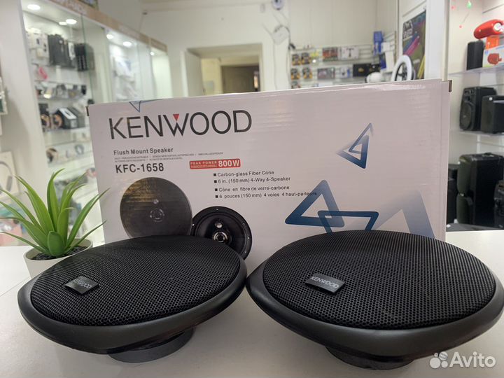 Автомобильные динамики kenwood KFC-1656 (новые)
