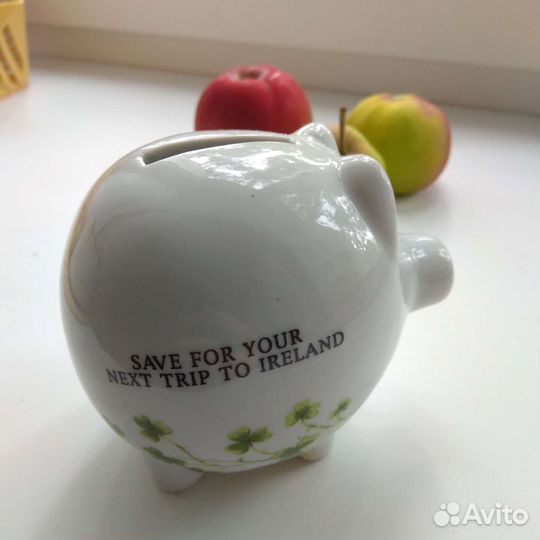 Копилка из Ирландии свинья фарфор 10 на 8,5 см