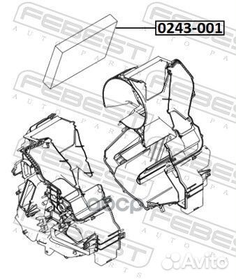 Фильтр салона nissan qashqai 14- 0243-001 Febest