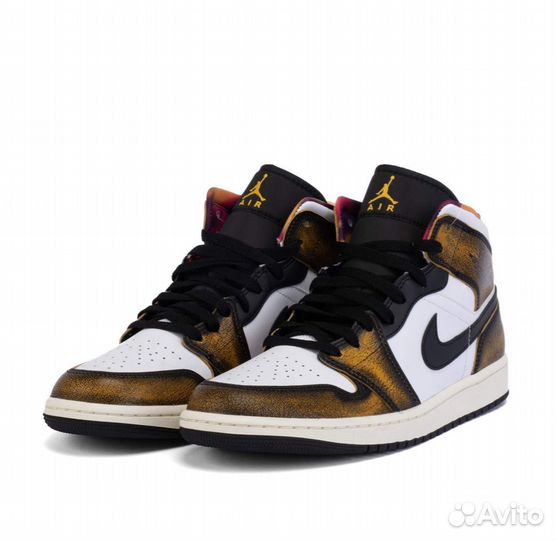 Оригинал Nike Air Jordan 1 Mid SE Wear-Away 8.5 US