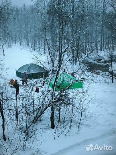 Зимняя туристическая палатка шатер под печь