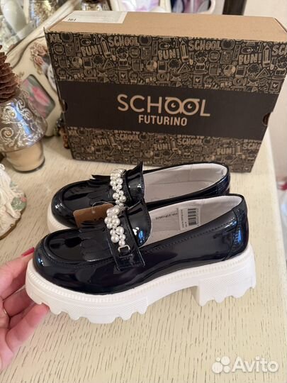 Новые школьные Лоферы для девочки Futurino р 34