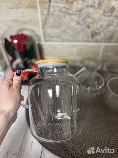 Набор чайник и кружки,чайный сервиз/новый