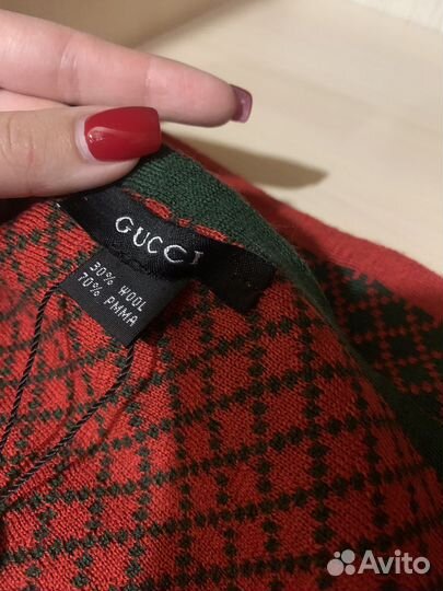 Шапка и шарф оригинал Gucci