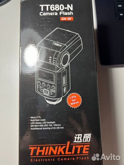 Вспышка накамерная Godox ThinkLite TT680N i-TTL