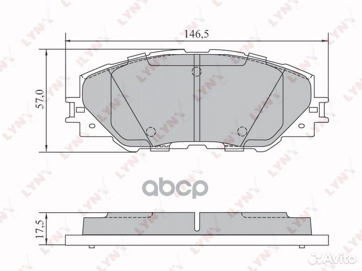 Колодки тормозные дисковые перед BD7572 LYN