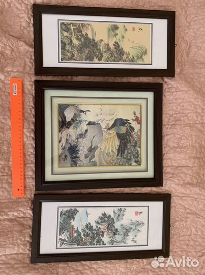 Картины в китайском стиле «павлины»