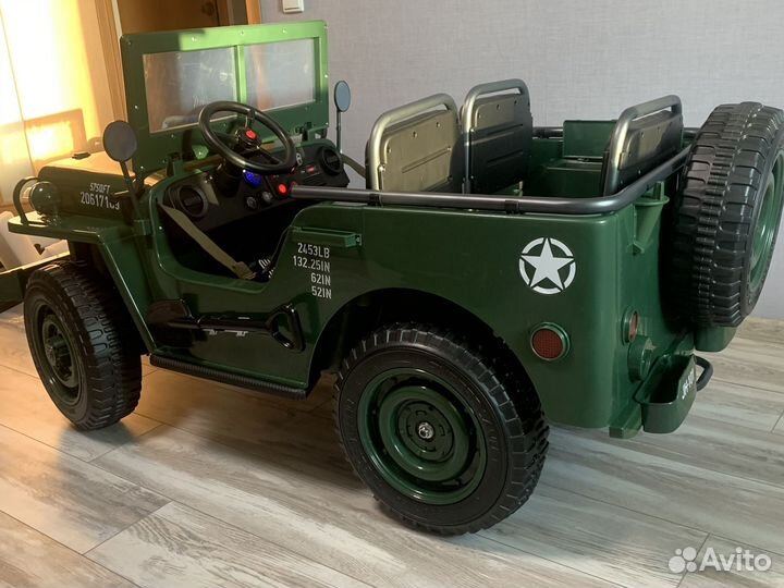 Детский автомобиль электромобиль jeep willis 4x4