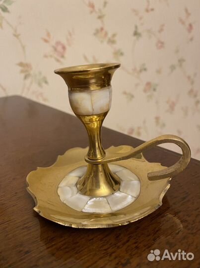 Латунный новый подсвечник