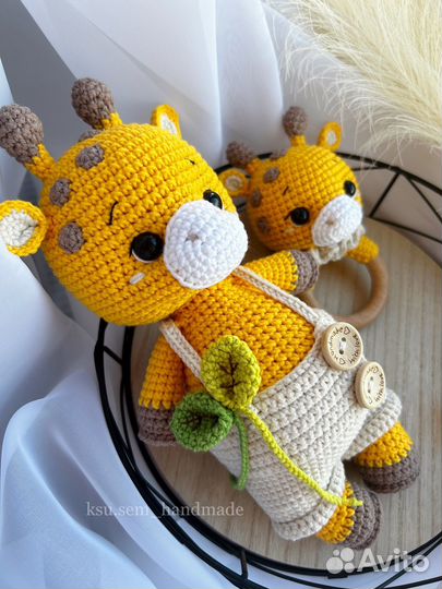 Вязаные игрушки жираф