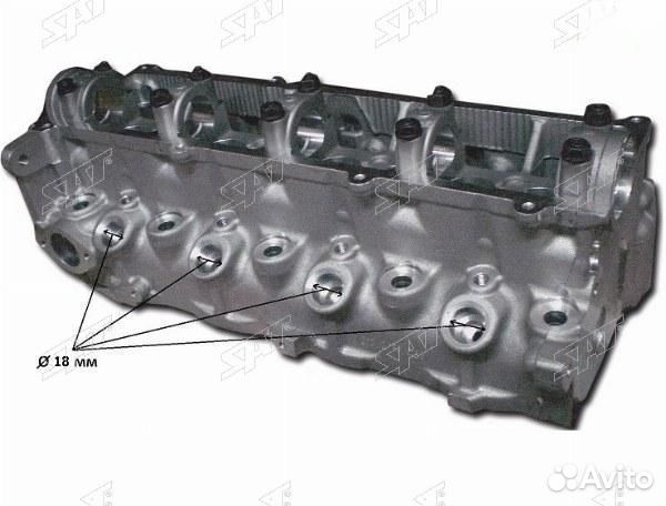 Головка блока mazda Bongo RF 98- диаметр форсунки 18мм (термостат со стороны форсунок)