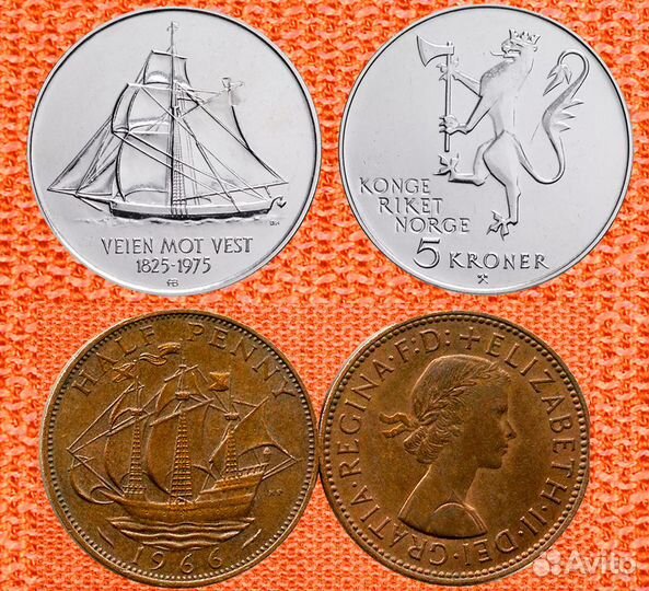 Морская тема в монетах