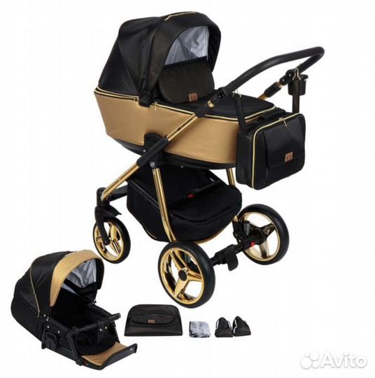 Коляска 2в1 Adamex Reggio (Special Edition Gold)