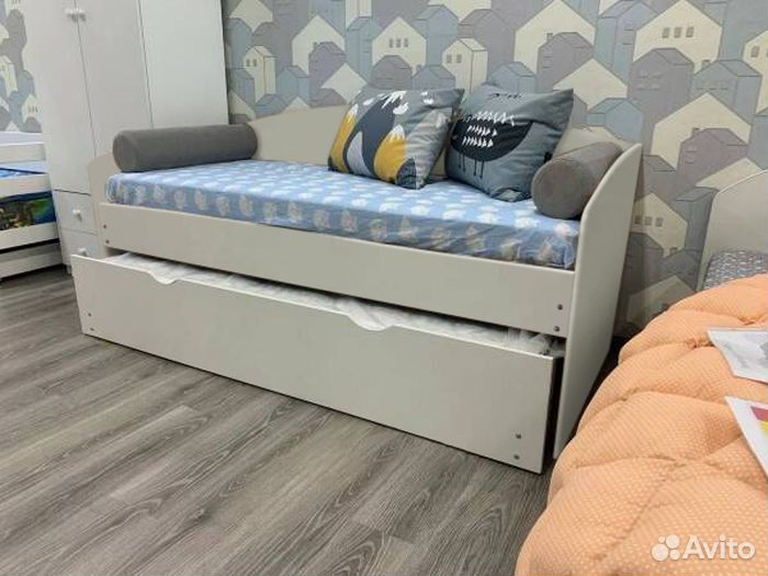 Кровать лдсп доп место детская без мягкой спинки