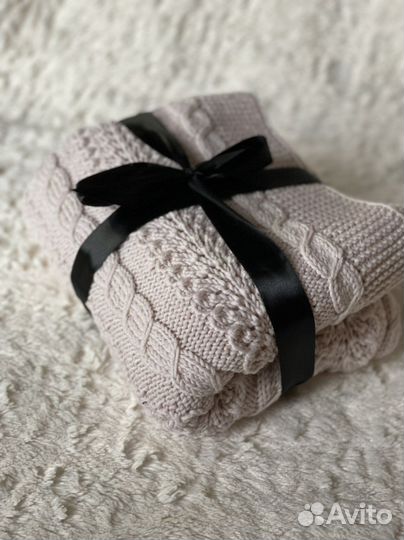 Вязанный плед детский ручной работы