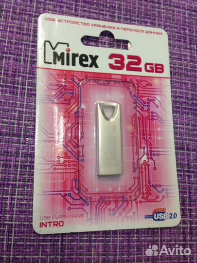 USB 32GB intro 2.0 металл серебро