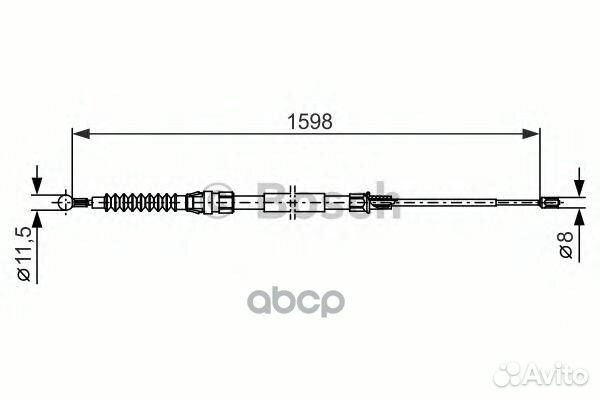1 987 482 379 трос ручника задний VW Jetta all