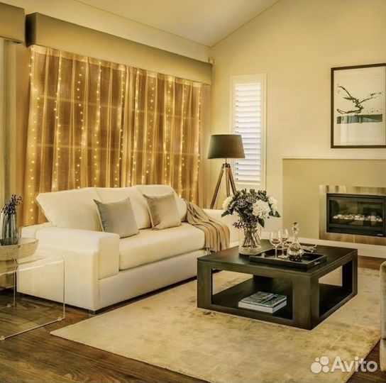 Гирлянда штора новая