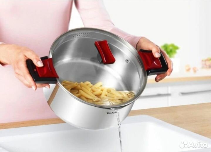 Кастрюля Tefal Cook&Clip 5 л и 6.1 л, новые