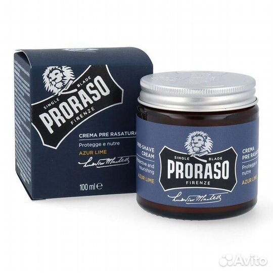 Крем-прешейв для бритья Proraso Azur Lime