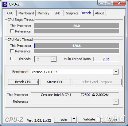 Процессор для ноутбука Intel Core T2500 SL8VP