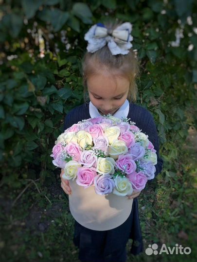 Букет из 41 мыльной розочки в коробке