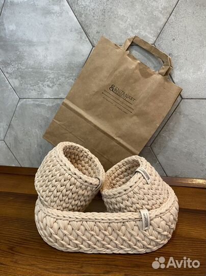 Корзины из трикотажной пряжи