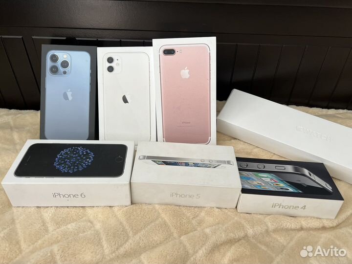 Коробки от apple iPhone 4,5,6,7 plus,11,13pro