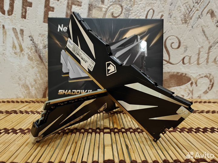 DDR4 Netac Shadow II 32 Гб 3200 мгц чёрные