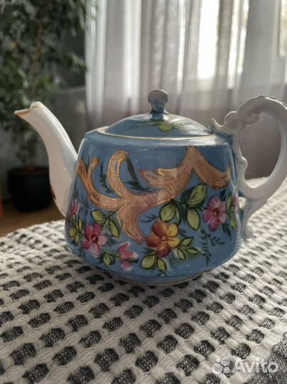 Заварочный чайник антиквариат Кузнецовский фарфор