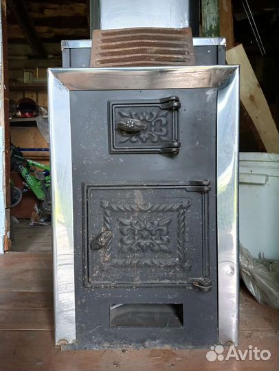 Печь для бани с баком