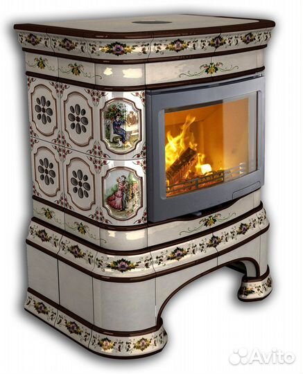 Печь камин на дровах для дачи Сконе купить фото