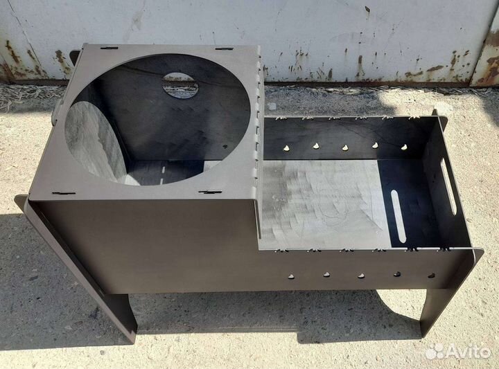 Мангал с печью под казан разборный