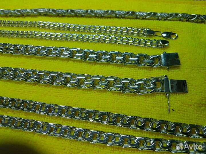 Цепи серебро