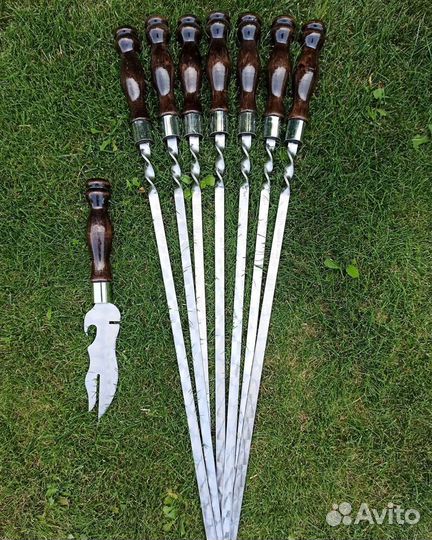 Подарочный набор шампуров + нож для мяса