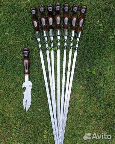 Подарочный набор шампуров + нож для мяса