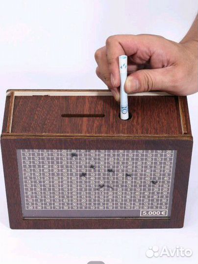 1шт деревянный банк с стираемый