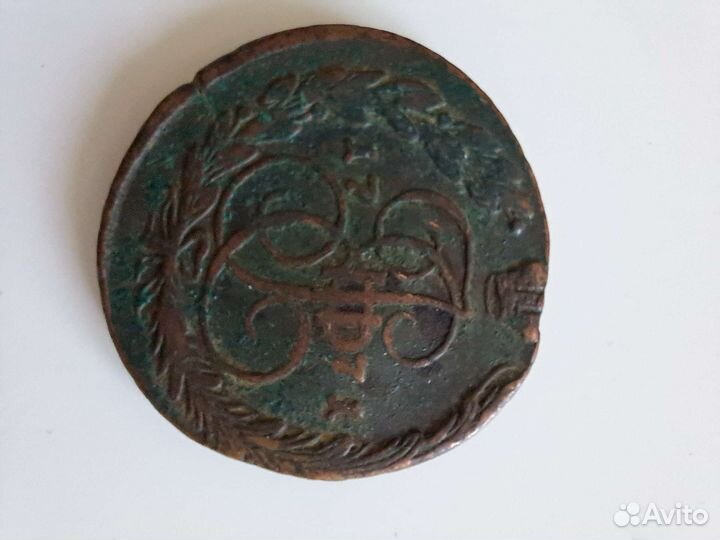 Медная монета 5 копеек, 1771