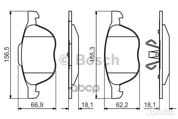0 986 495 215 колодки тормозные дисковые п. Fo