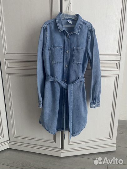 Джинсовое платье для девочки 146