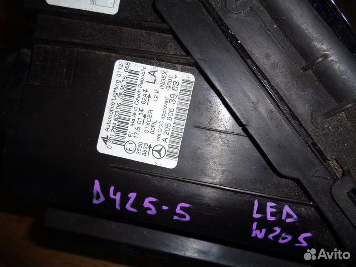 Фара левая, Mercedes-Benz C-Класс 2015