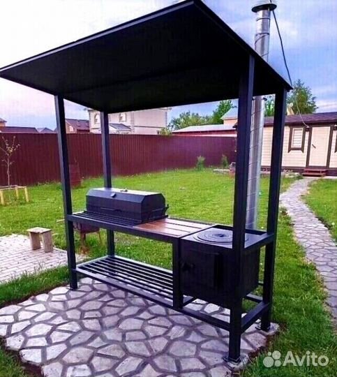 Мангал с крышей