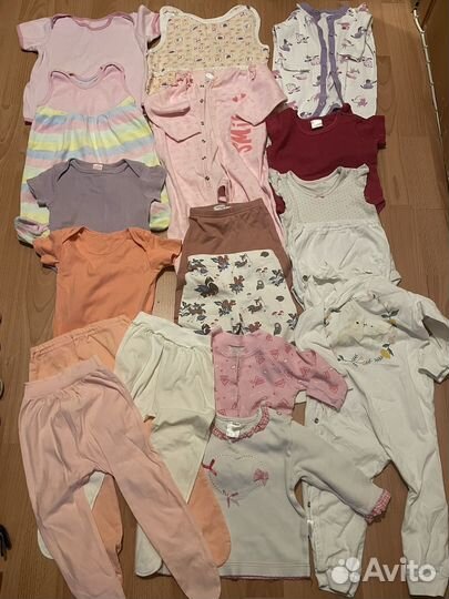 Детские вещи пакетом 68 74 на девочку