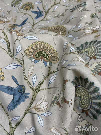 Ткань портьерная лен