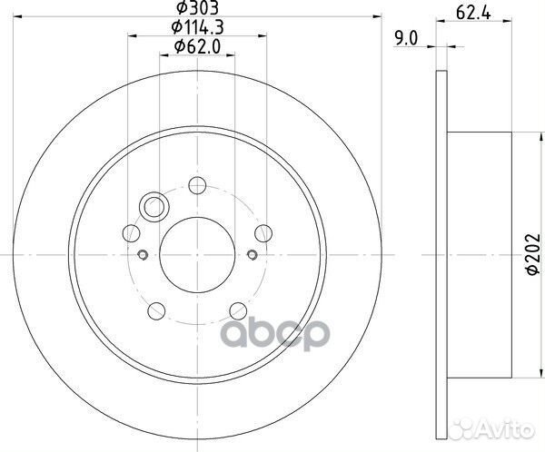 Диск тормозной зад toyota RAV 4 II (A2 ) 2