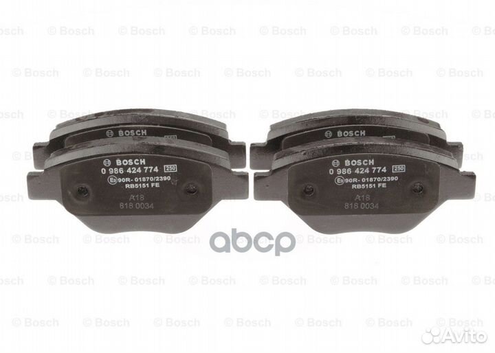 Колодки тормозные дисковые перед 0986424774