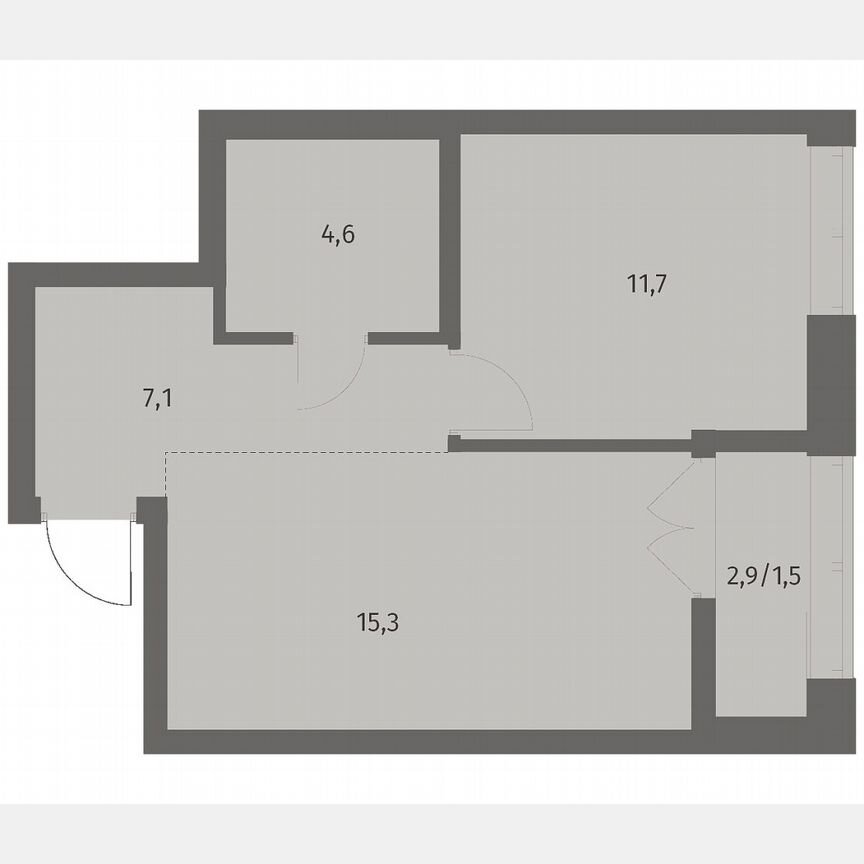 1-к. квартира, 40,2 м², 9/12 эт.