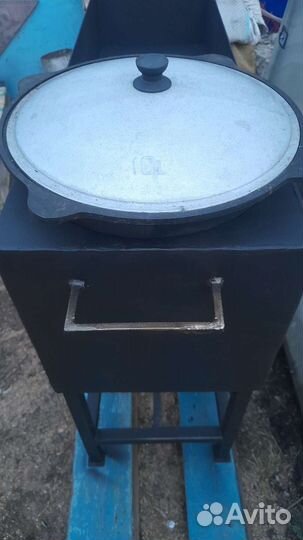 Мангал с печью под казан