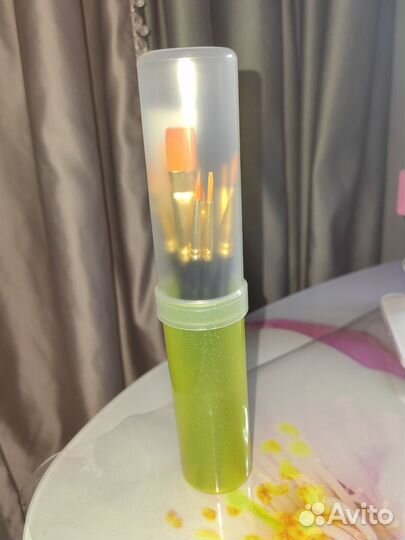 Кисти для рисования набор 10 штук с пеналом